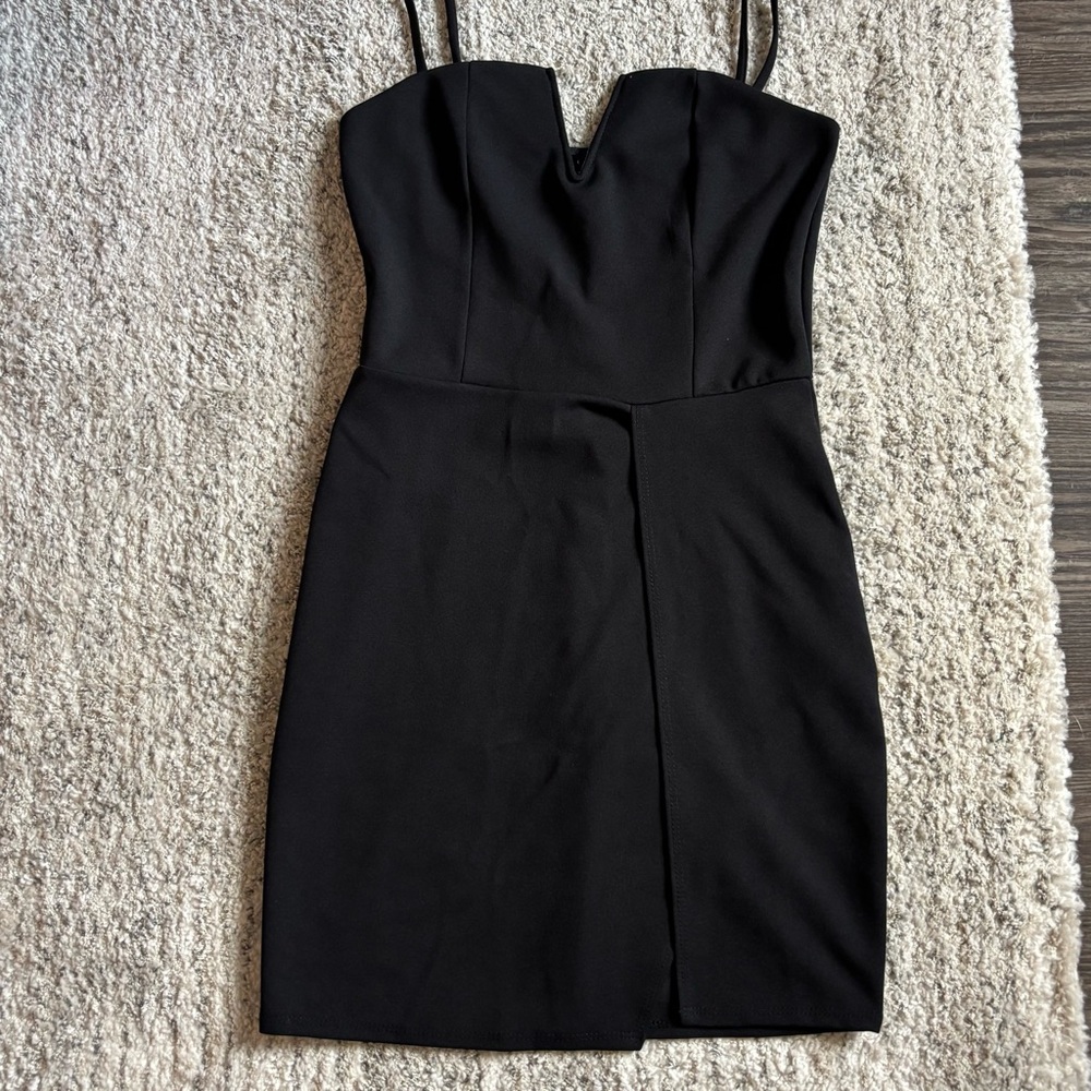 Fashion Nova Black Strapless Mini Dress